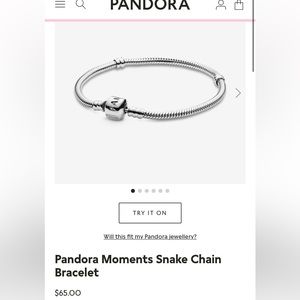 Brand new pandora bracelet 6.3 inches